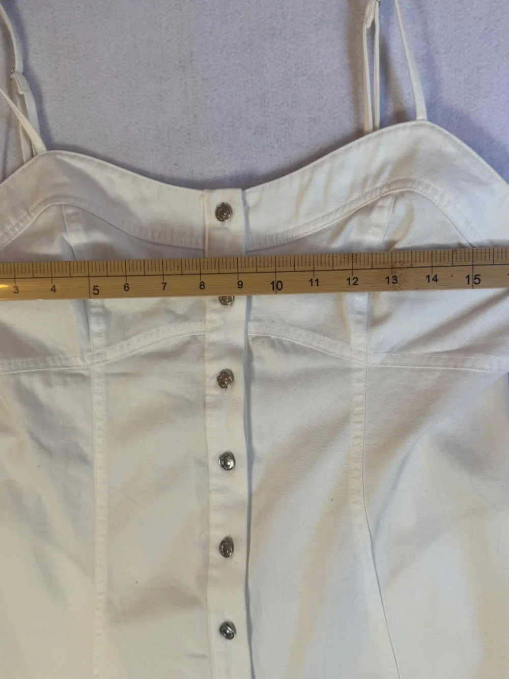 Boho Chic Cottagecore Free People Just Jill Denim Maxi Dress Medium Ivory Medium - Picture 5 of 13